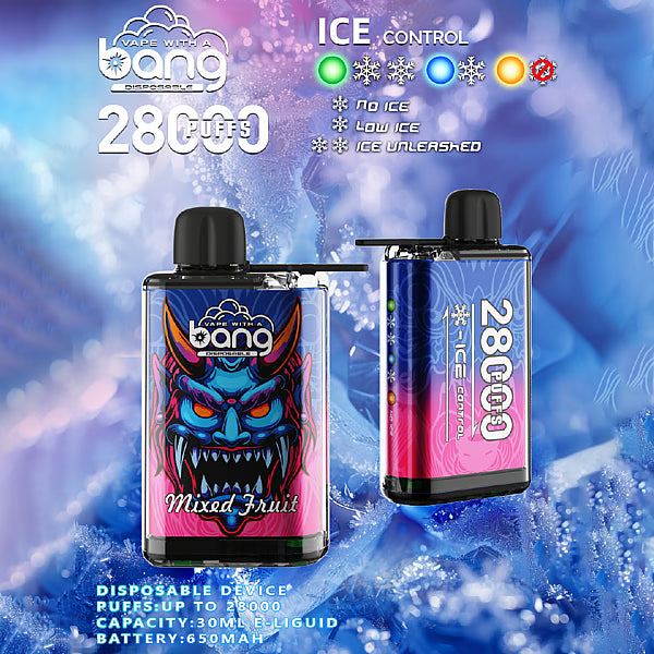 Bang 28K Puffs – konfigurowalny, jednorazowy waporyzator z kontrolą lodu